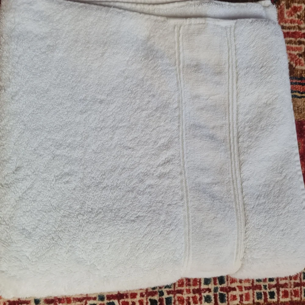 Eguptian Cotton Carrara Oasis Made in Italy White Luxury Plush Towels Set/3